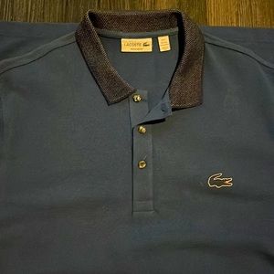 Lacoste - chest logo-patch polo shirt - men - Cotton - 4 - Blue